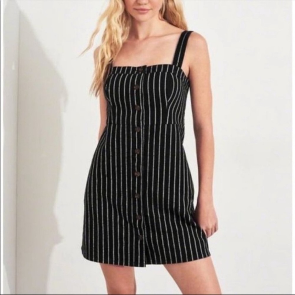 Hollister Pinstripe Button Up Dress